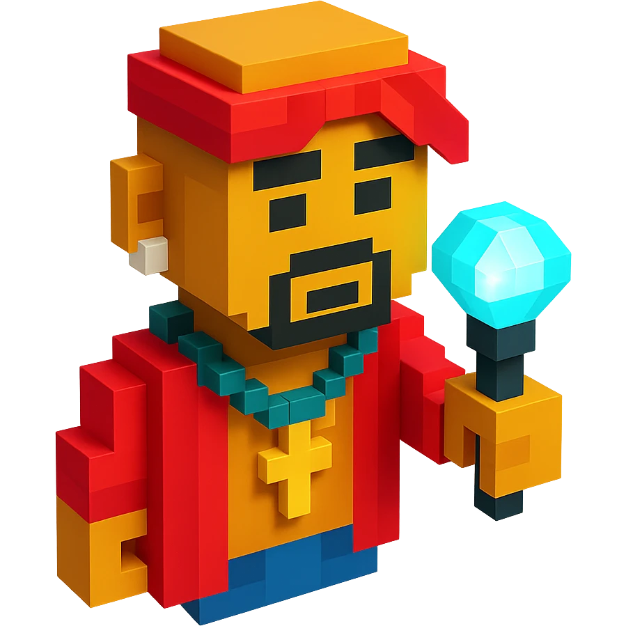 Lego 2Pac with a glowing diamond microphone emoji