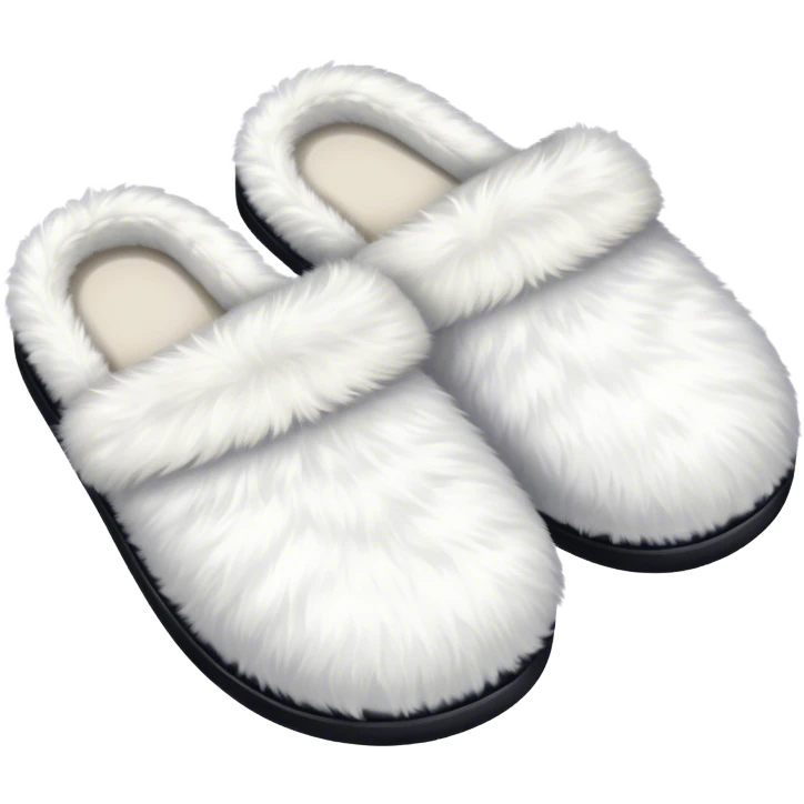 white fluffy slippers emoji