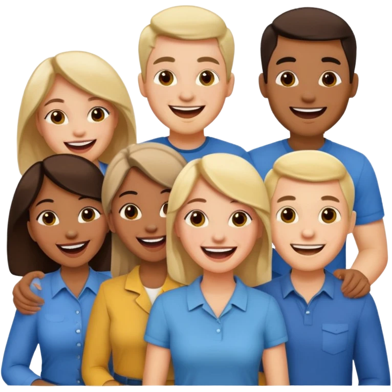 6 people two of them are women and of them are men  emoji
