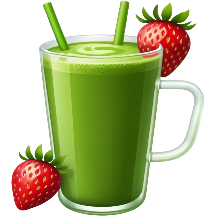 Matcha mit Erdbeeren  emoji