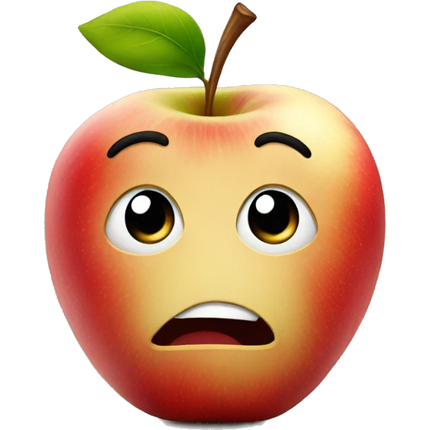 Apple with face  emoji