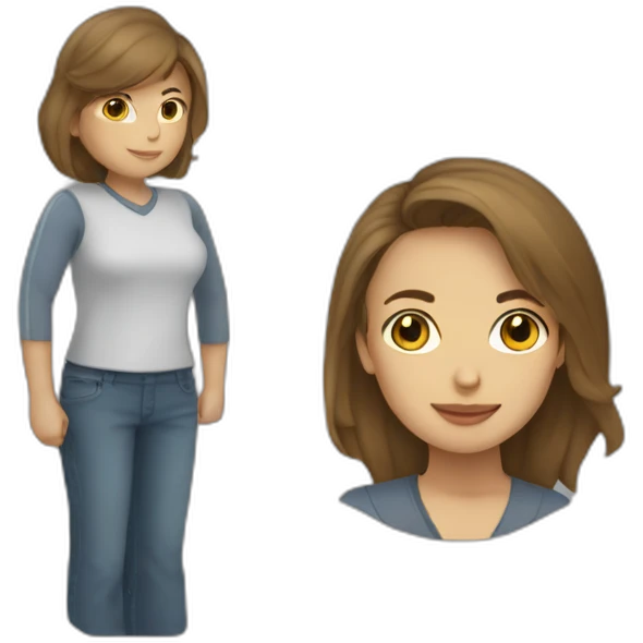 Une femme qui tape un homme emoji
