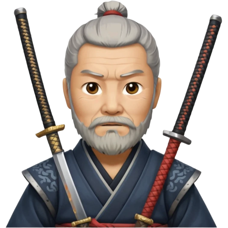 Elder samurai with beard polishing blade

































 emoji