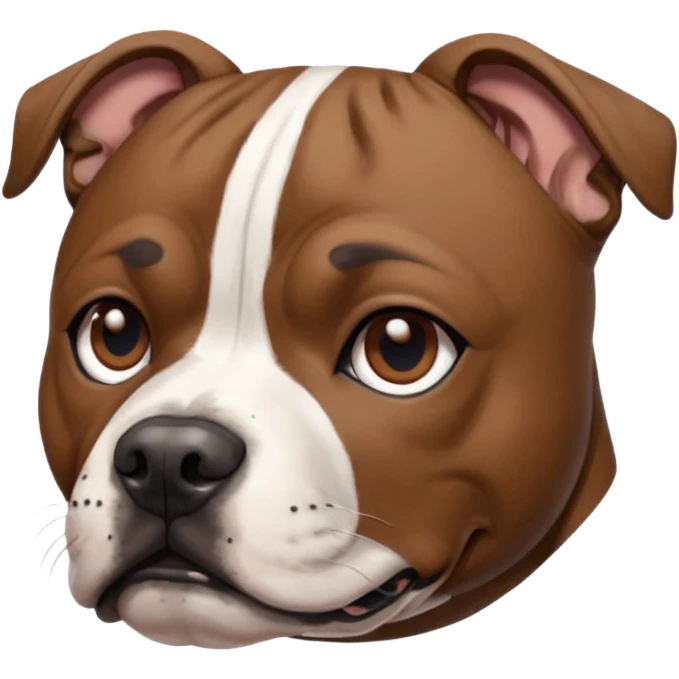 brindle staffordshire bull terrier head emoji
