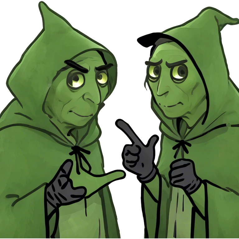 Two ugly hand putting spell emoji
