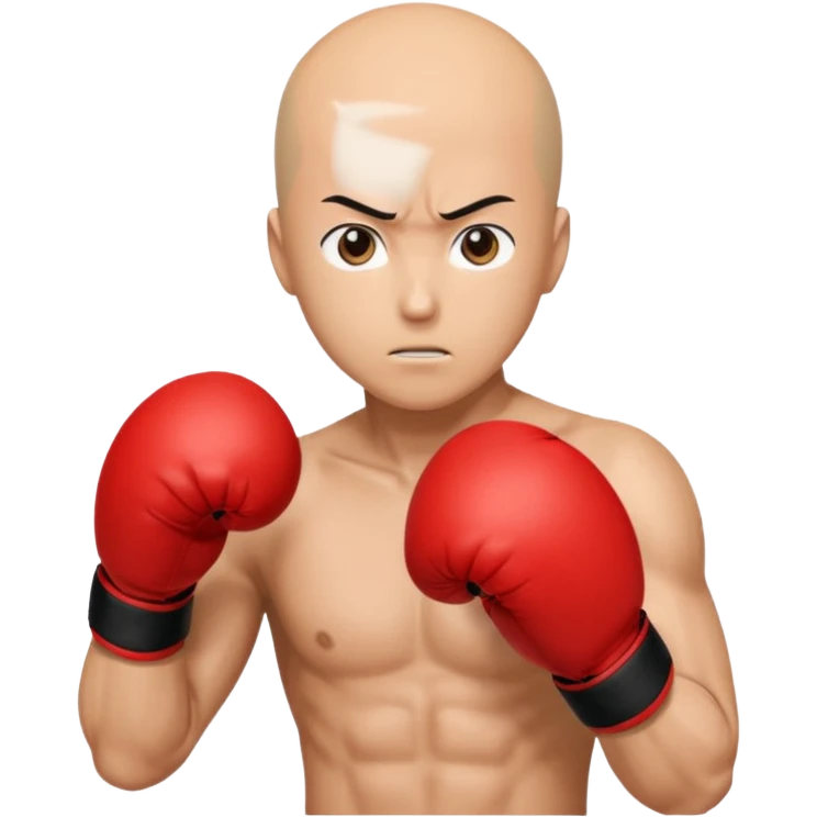 Saitama red hand punch with a boxing glove emoji