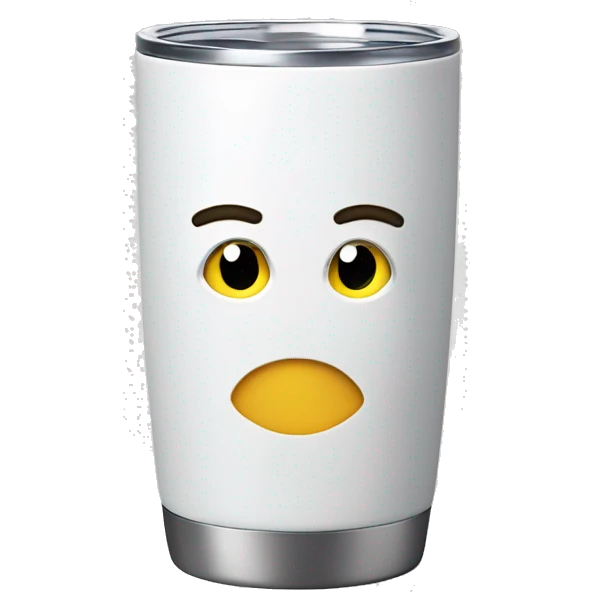 White Stanley tumbler emoji