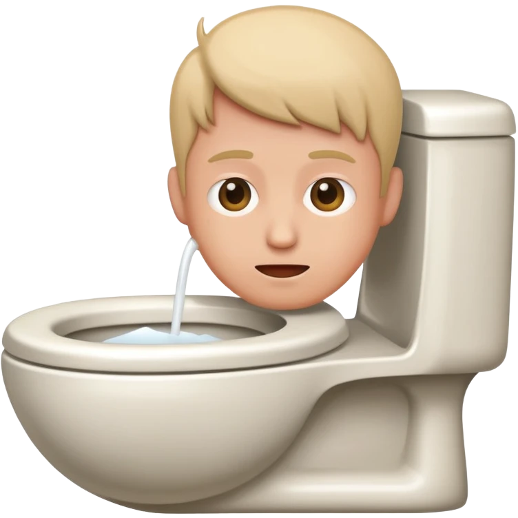 person with head in toilet bowl emoji