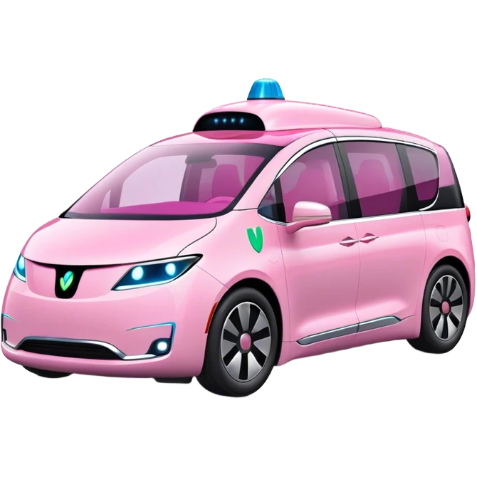pink waymo car emoji