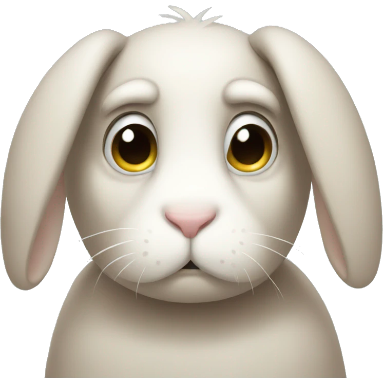 sad rabbit emoji