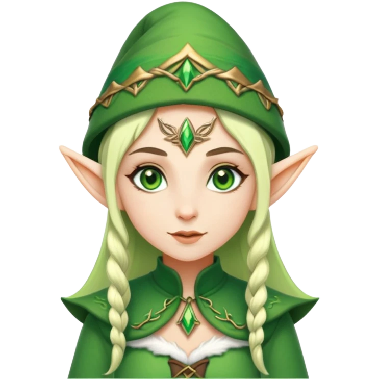 female elf character with forest attire emoji