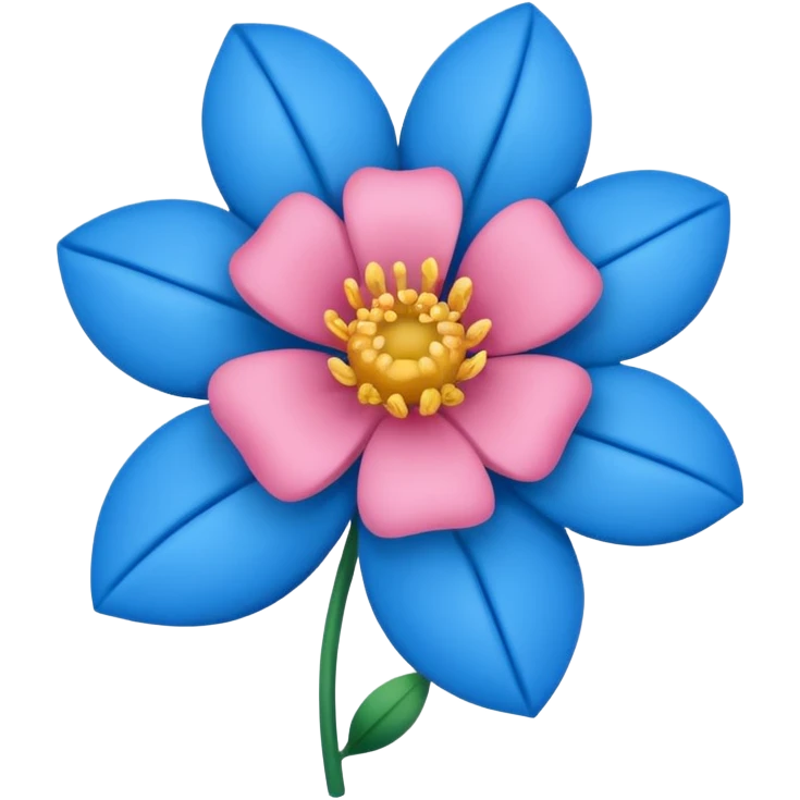 Faça uma Flor rosa azul   emoji
