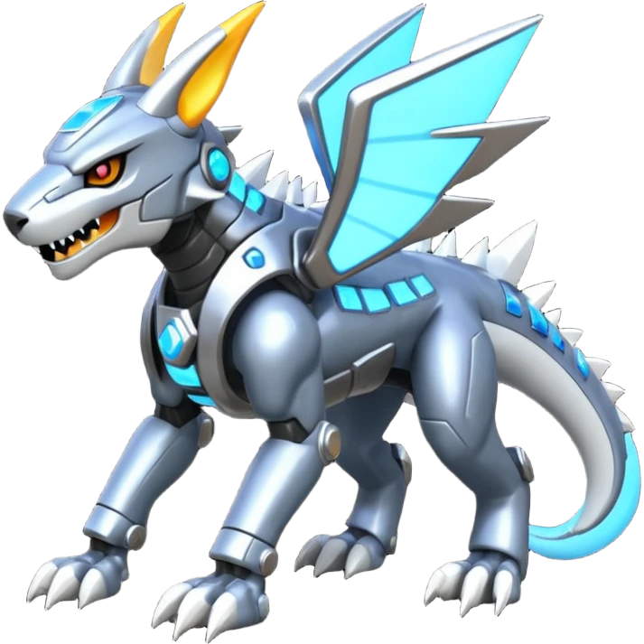  Cool Edgy Shiny Greymon-Trico-Protogen-Weregarurumon full body emoji