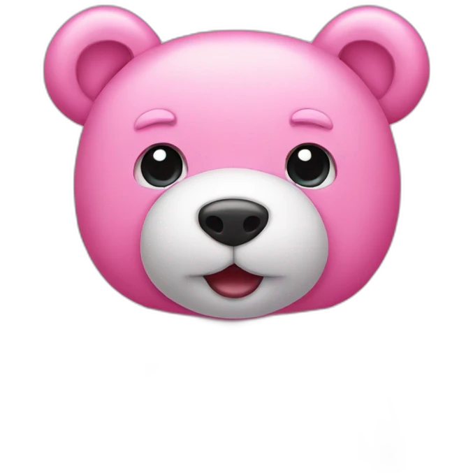 Pink teddy bear emoji