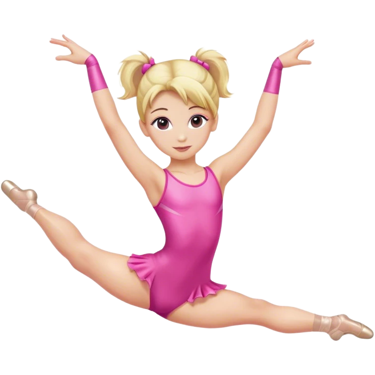 Pink dancer-gymnast with blonde hair emoji