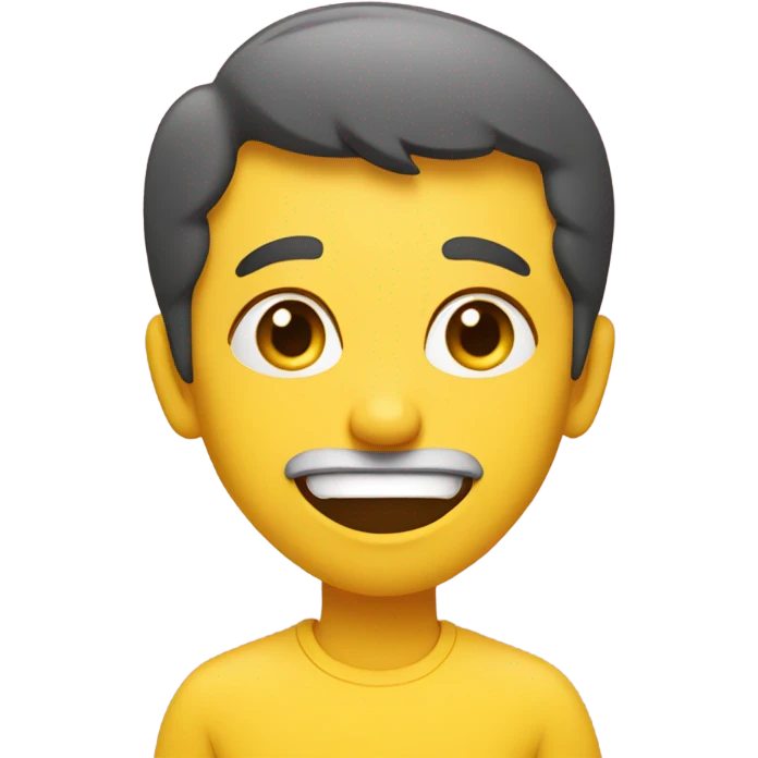 Blushing smirk face circle yellow  emoji