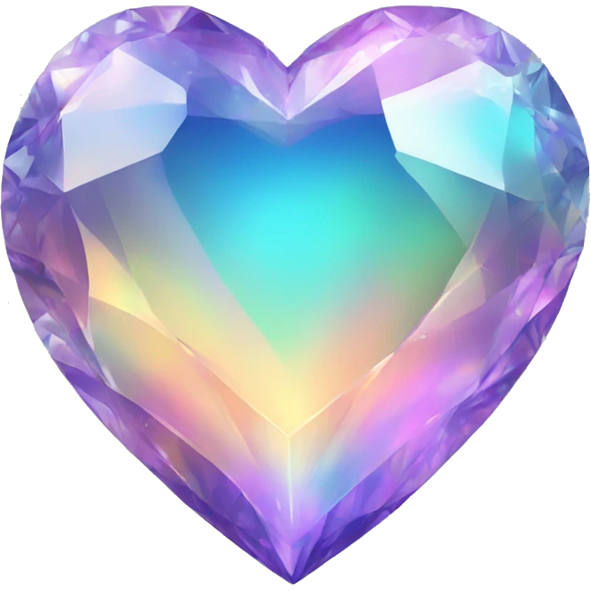 Crystal Iridescent Heart emoji