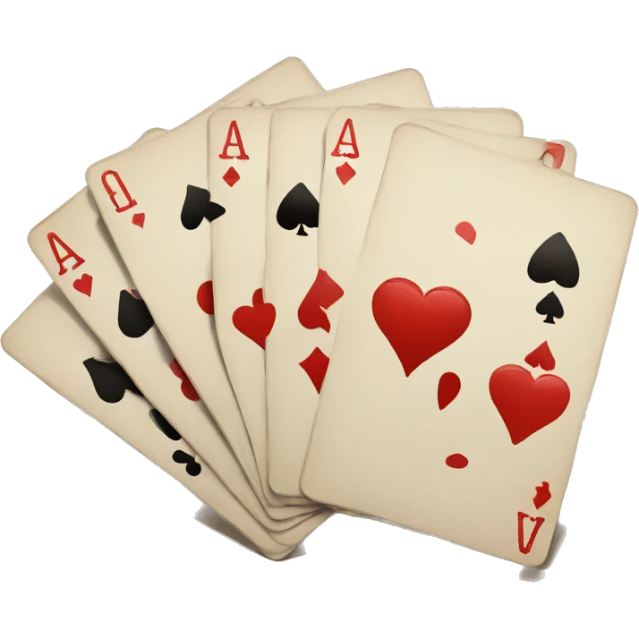 Mano agarrando cartas emoji