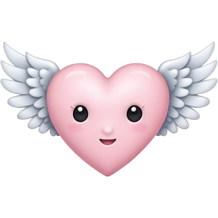 a light pink heart with wings emoji