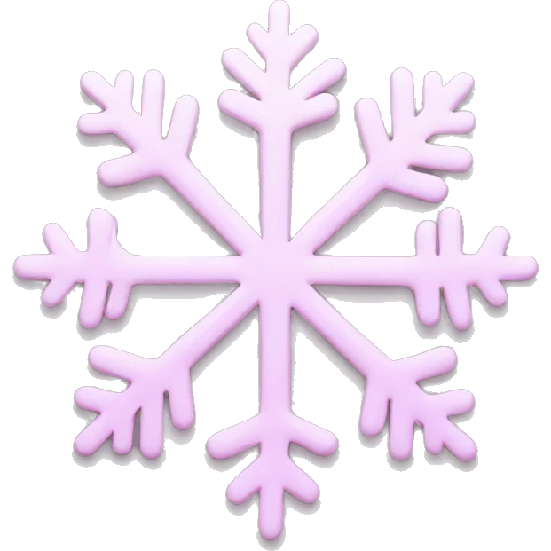 pastel pink snowflake  emoji
