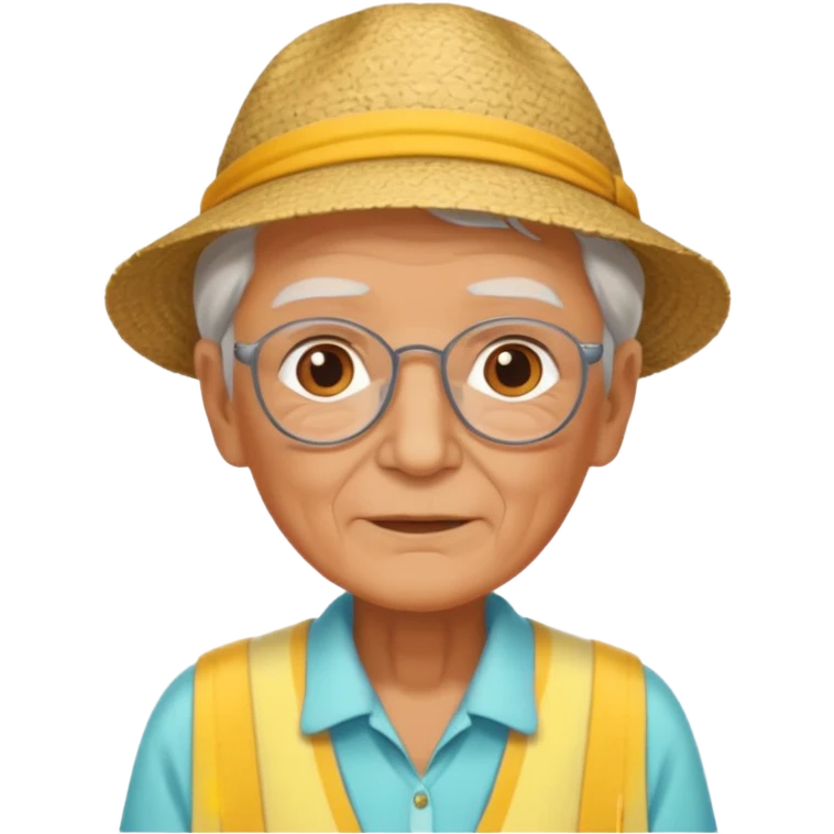 elderly summer emoji