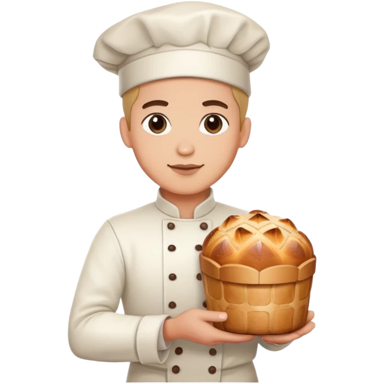repostero con un panettone en la mano emoji