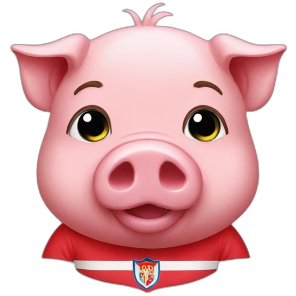 pig with cska sofia shirt emoji