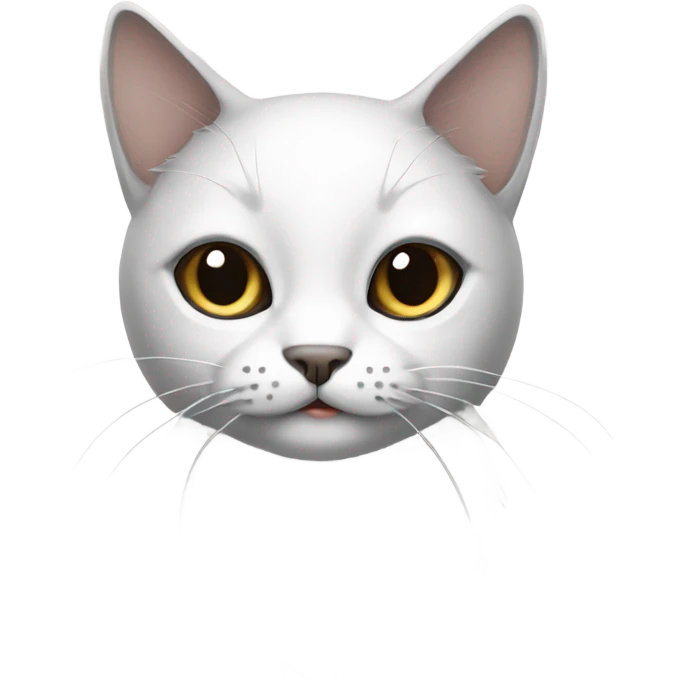 Black and white cat with roaches on it  emoji