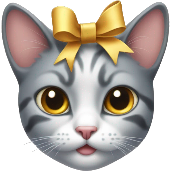 cat with a bow on head emoji
