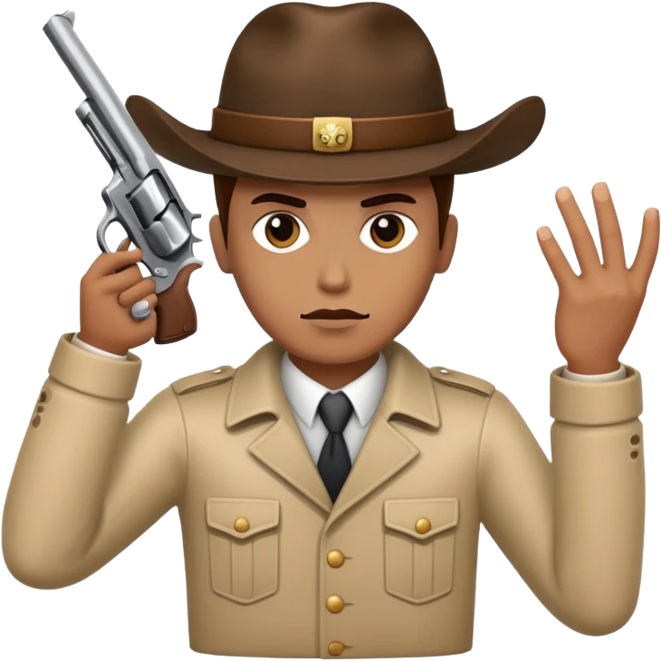Person holding revolver to head emoji