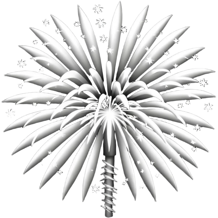 black and white firework emoji emoji