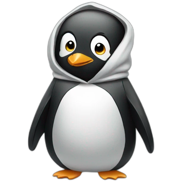 Penguin wearing a hoodie  emoji