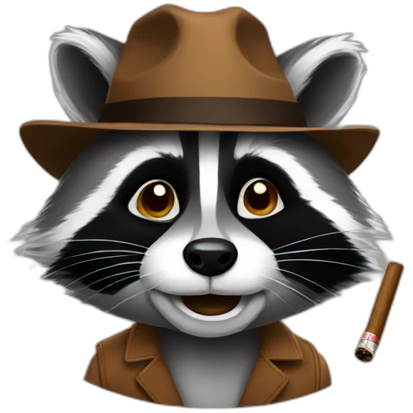 A racoon with a cigar emoji