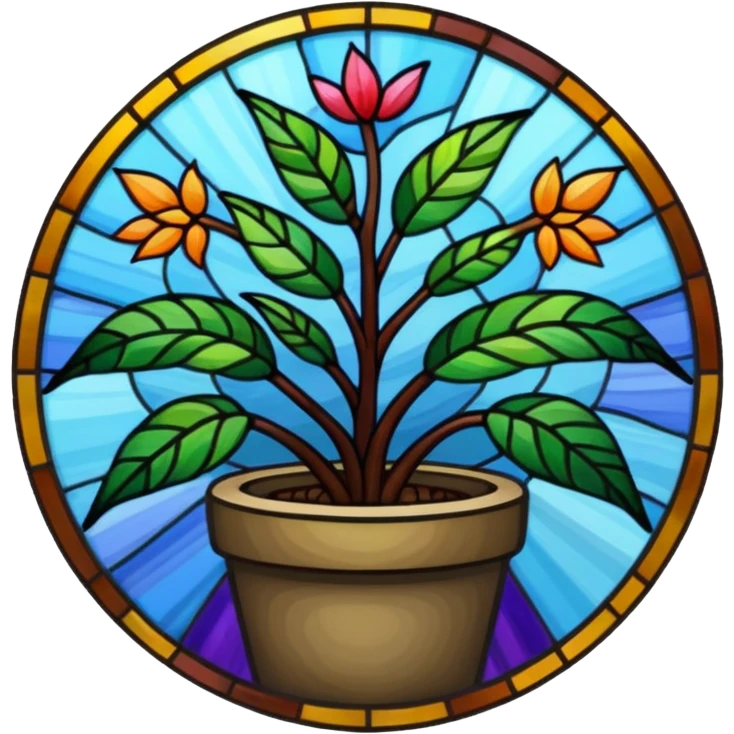 Stained glass plant emoji