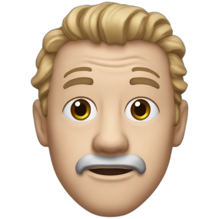 Marv from home alone with an iron mark on his face emoji