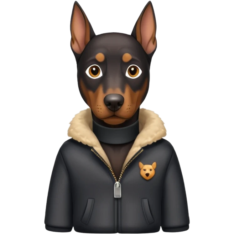 Doberman with clothes on emoji