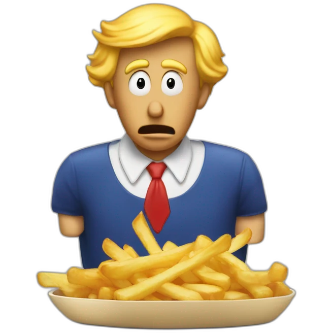 donald qui mange des frites emoji