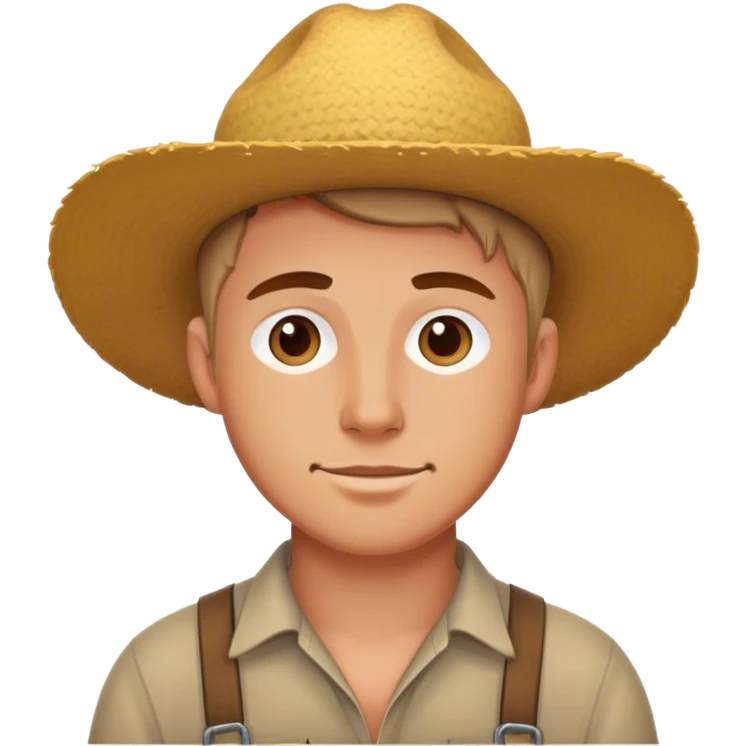 white farmer young man emoji