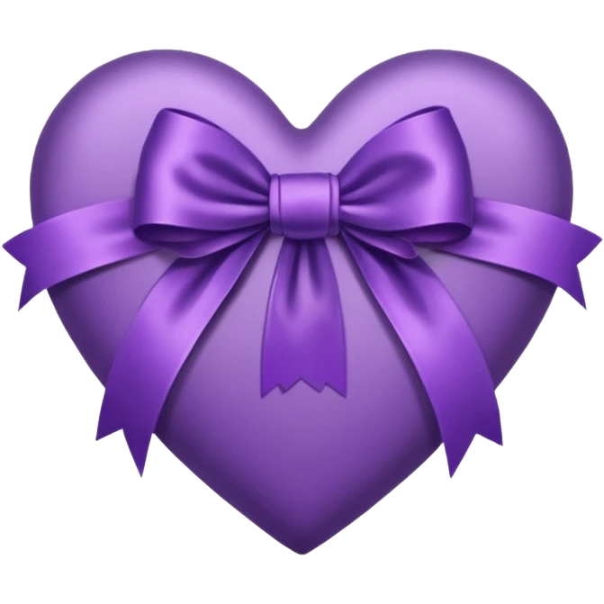 purple heart with a ribbon emoji