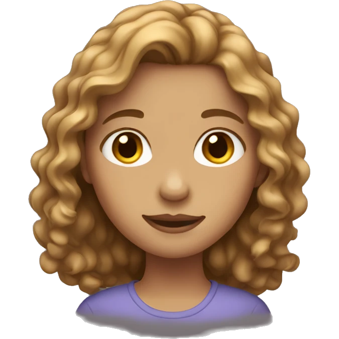 girl with wavy light brown hair emoji