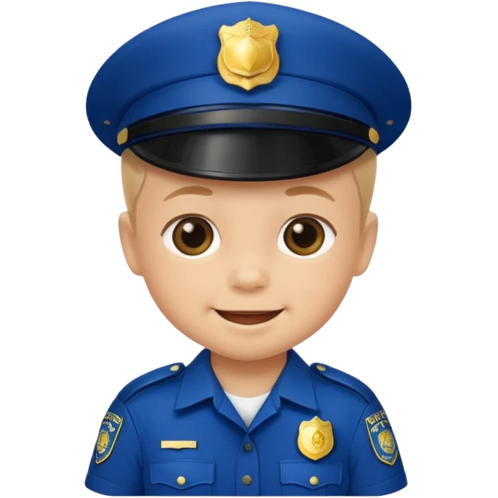 baby in police without cap emoji