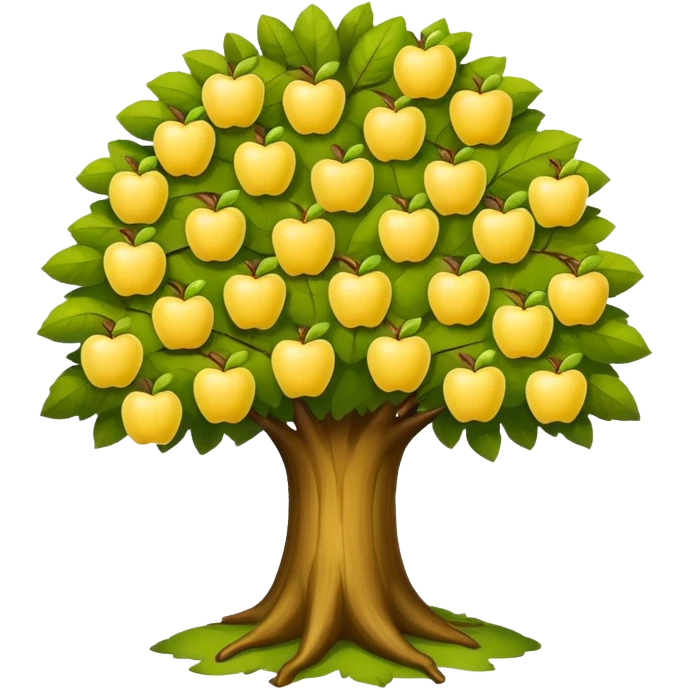 big tree with yellow apples emoji