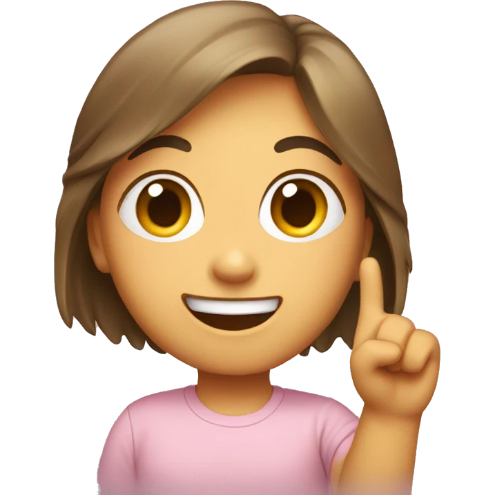 Cute waving emoji