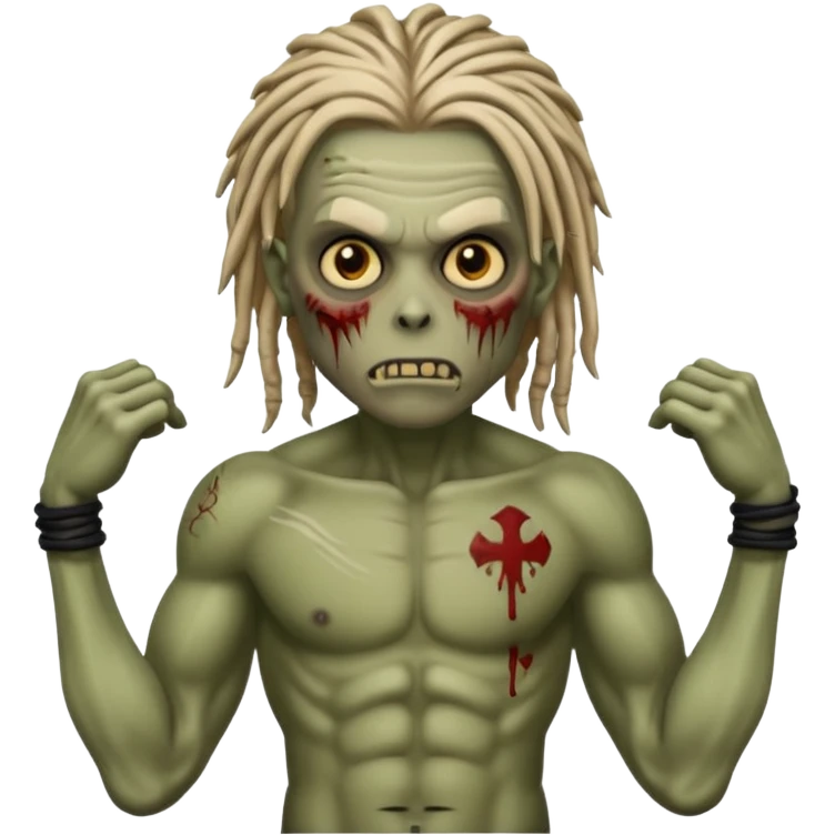 make a zombie boy that has dreads and dont make him too frail emoji