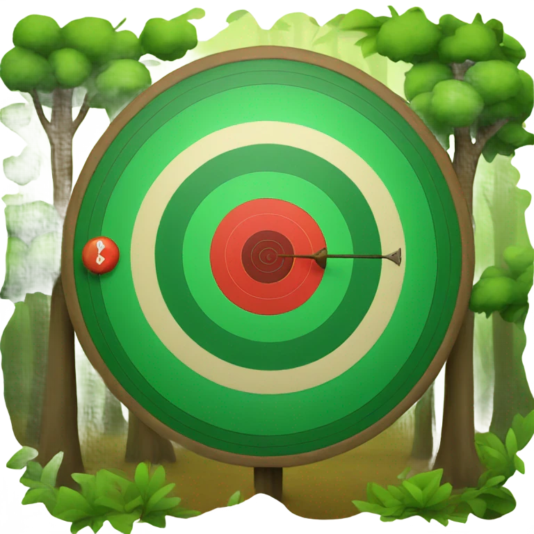 Forest with shooting target  emoji