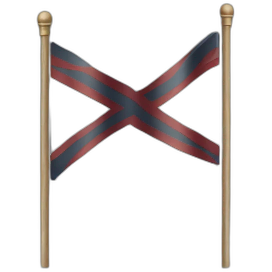 Crossed out straight flag emoji