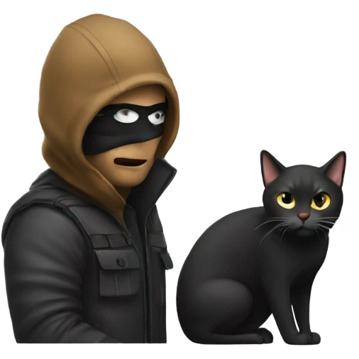 robber with cat emoji