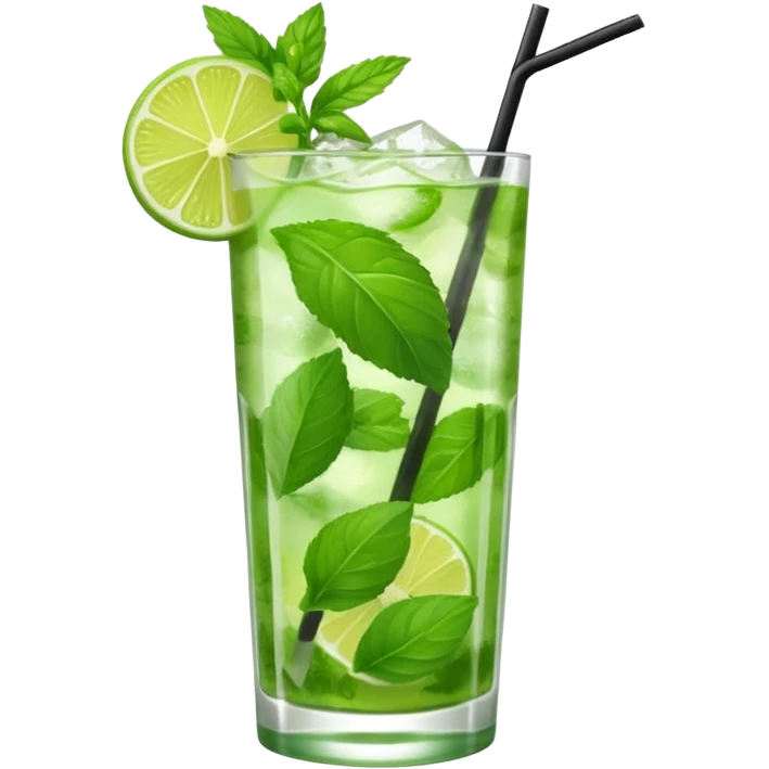 Make a mojito in she style of an emoji  emoji