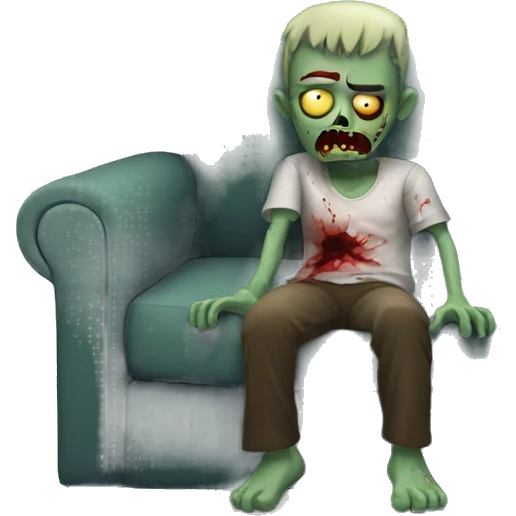 zombie on the couch emoji