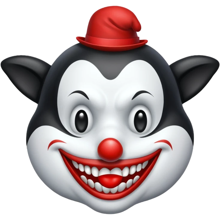 orca as an evil clown emoji